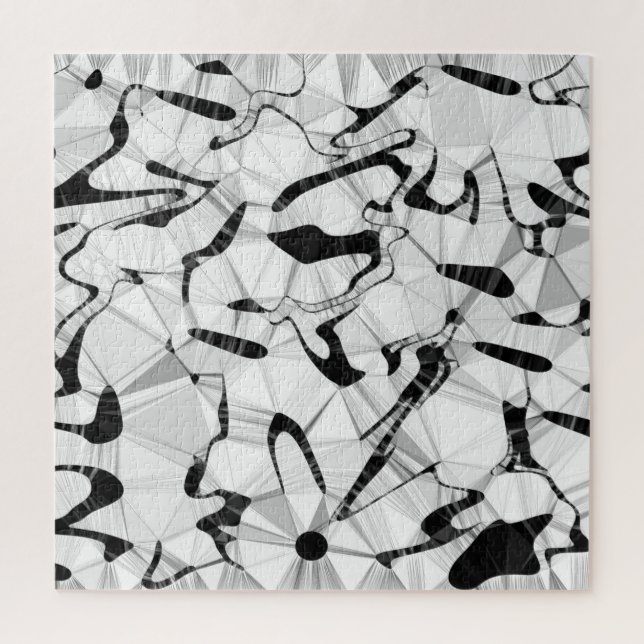 Quebra-cabeça de serra Negra e Branca em Movimento (Vertical)