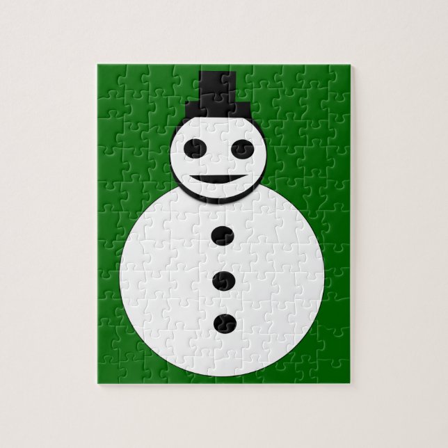 Quebra-cabeça de Snowman de Natal sorridente (Vertical)