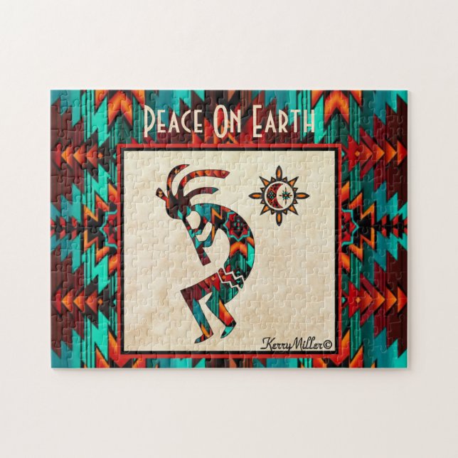 Quebra-cabeça de Southwest Kokopelli Jigsee (Horizontal)