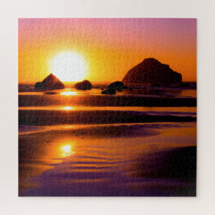 Quebra-cabeça de Sunset para Oceano Vibrante Dif