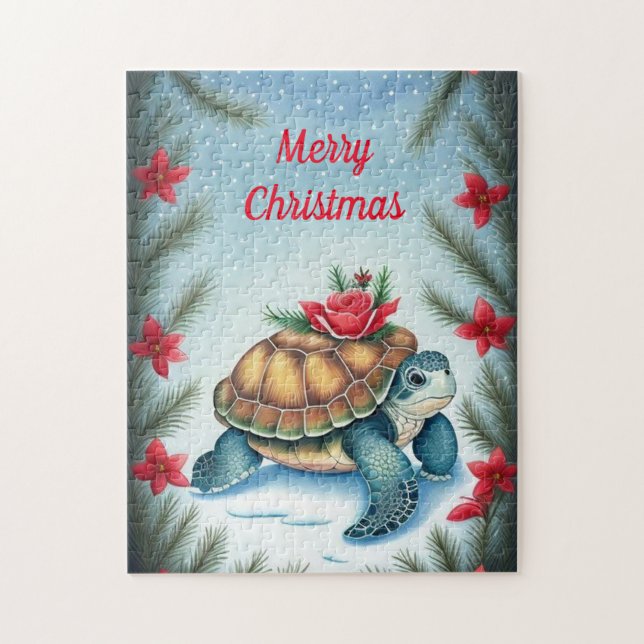 Quebra-cabeça de Tartaruga Festiva (Vertical)