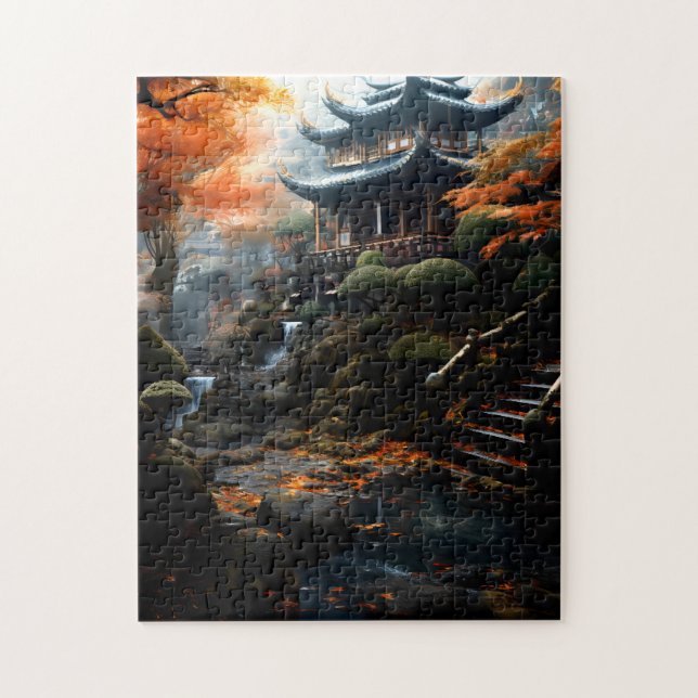 Quebra-cabeça de Templo Oriencial (Vertical)