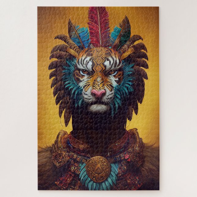 Quebra-cabeça de Tigre Antropomórfico (Vertical)