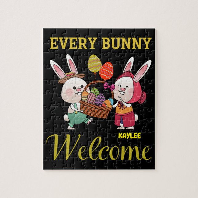 quebra-cabeça DE "TODOS OS BUNNY" PERSONALIZADO (Vertical)
