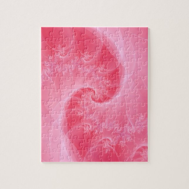 Quebra-cabeça de Torção Branca e Rosa (Vertical)