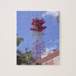 Quebra-cabeça de torre de rádio Telecom de transmi