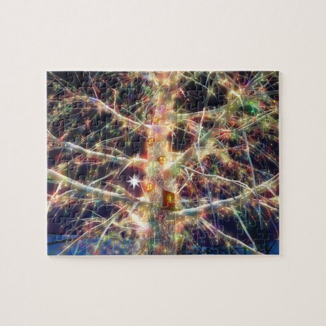 Quebra-cabeça de Treehouse de Natal (Horizontal)