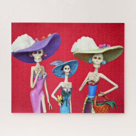 Quebra-cabeça de três catrinas