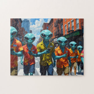 Quebra-cabeça de Turistas de alienígena - OVNI Sel
