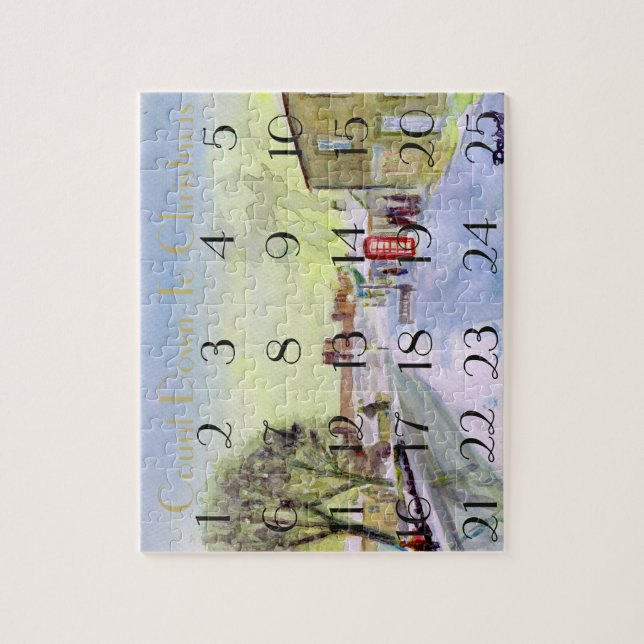 quebra-cabeça de um calendário avançado da vila de (Vertical)