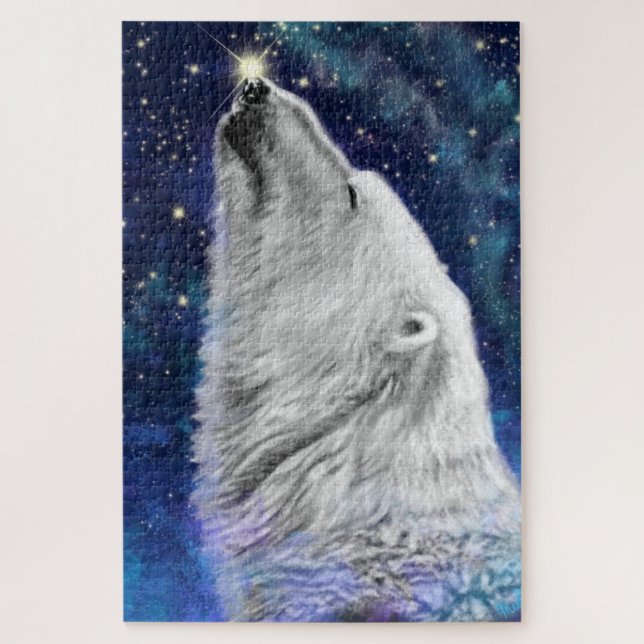 Quebra-cabeça de Urso Polar - Pintura (Vertical)