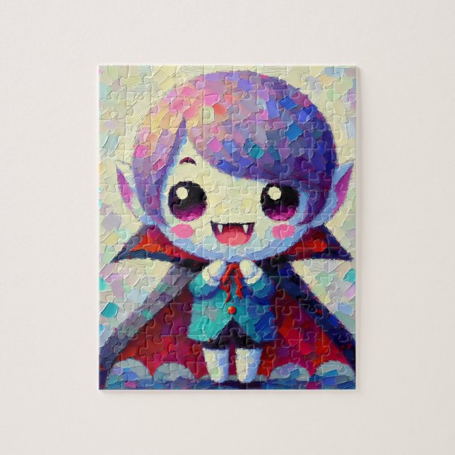 Quebra-cabeça de Vampiro de Vampiro de Kawaii (Vertical)