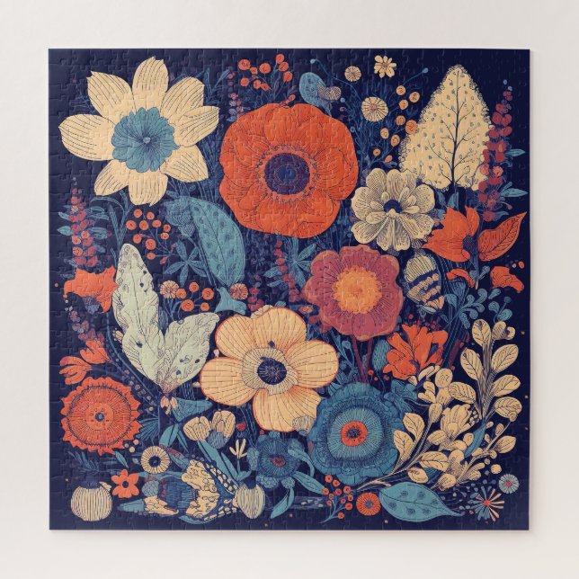 Quebra-cabeça de várias flores (Vertical)