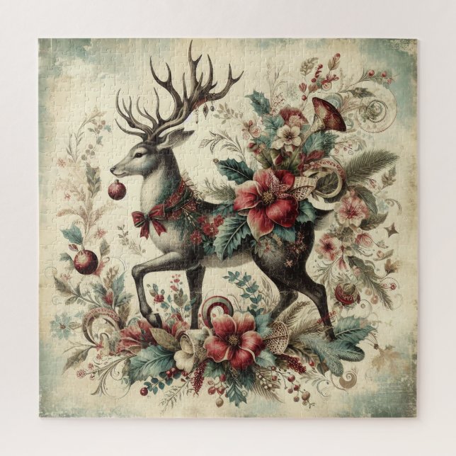Quebra-cabeça de Velhinho de Natal Clássico (Vertical)