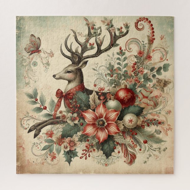 Quebra-cabeça de Velhinho de Natal Clássico (Vertical)