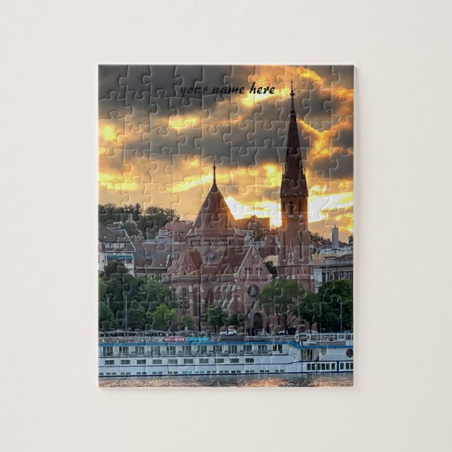 Quebra-cabeça de Viagem Personalizado de Budapeste (Vertical)