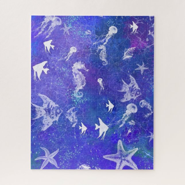 Quebra-cabeça de vida submarina - Mundo maravilhos (Vertical)