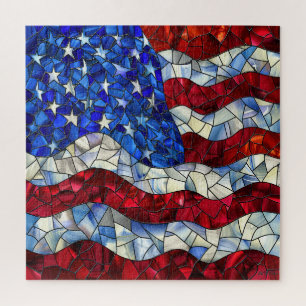 Quebra-cabeça de Vidro com Bandeira Americana