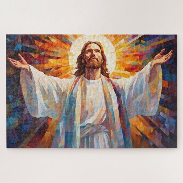 Quebra-cabeça de Vidro Cristo (Horizontal)
