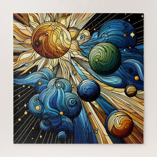 Quebra-cabeça de Vidro Estreito Celestial (Vertical)