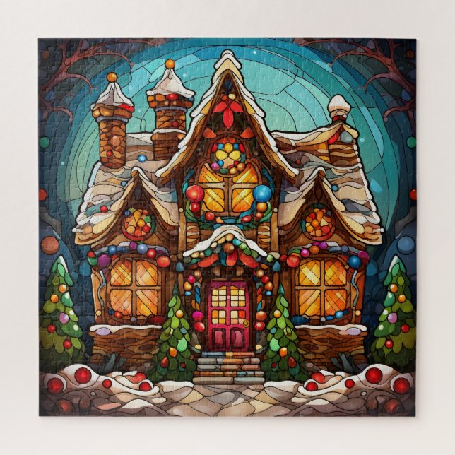 Quebra-cabeça de Vidro Obtido Natal (Vertical)