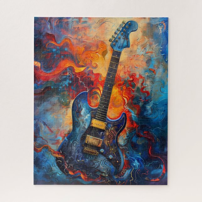 Quebra-cabeça de Violão Elétrico (Vertical)