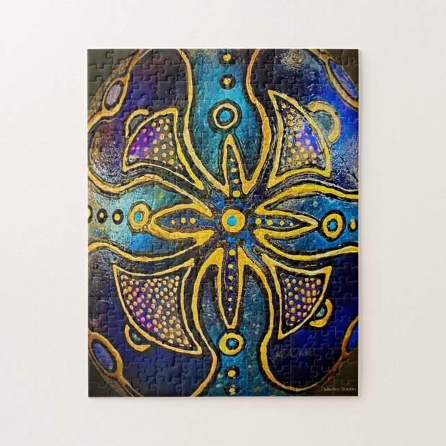 Quebra-cabeça De Violeta Psicodélico Por Julie Ann (Vertical)