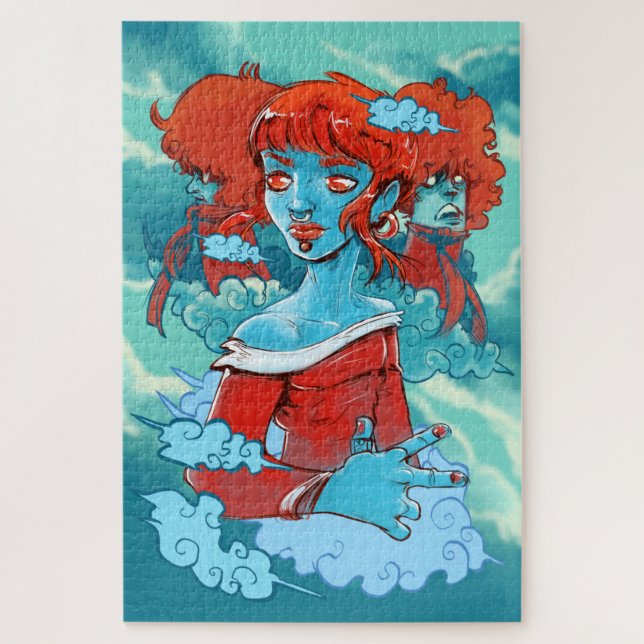 quebra-cabeça de zumbis em nuvem (Vertical)