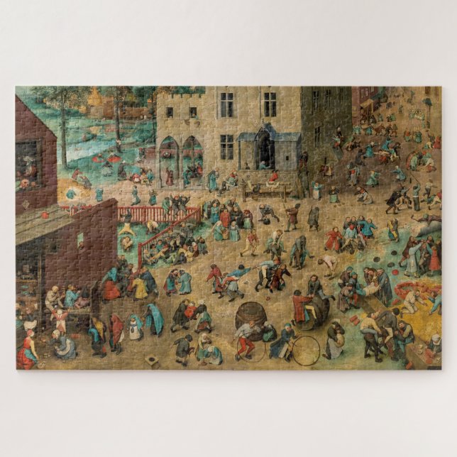 Quebra-cabeça Deatailed Pieter Bruegel "Jogos Infantis" 1560, (Horizontal)