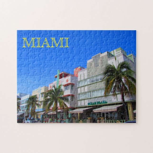 Quebra-cabeça Deco de Arte de Miami Beach (Horizontal)