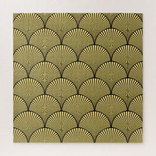 Quebra-cabeça Deco de Arte Japonês: Black Dourado Design