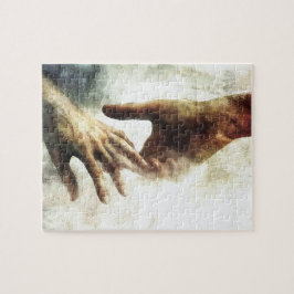 Quebra-cabeça Decoração Cristã de Parede Presente Mãos que se Al