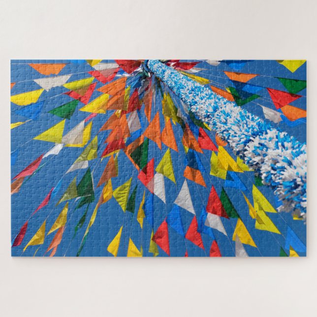 Quebra-cabeça Decoração de Bandeira Triangular (Horizontal)