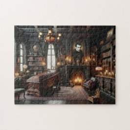 Quebra-cabeça Decoração de Casa Gótica Biblioteca de Vampiros
