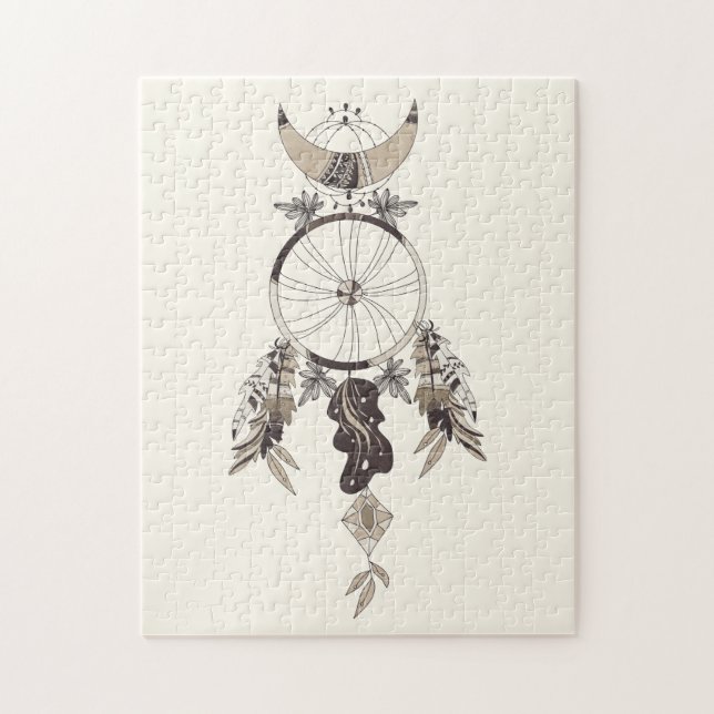 Quebra-cabeça Decoração de Dream Catcher Boho (Vertical)