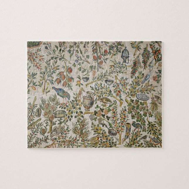 Quebra-cabeça Decoração do teto com flores e pássaros (mosaico) (Horizontal)