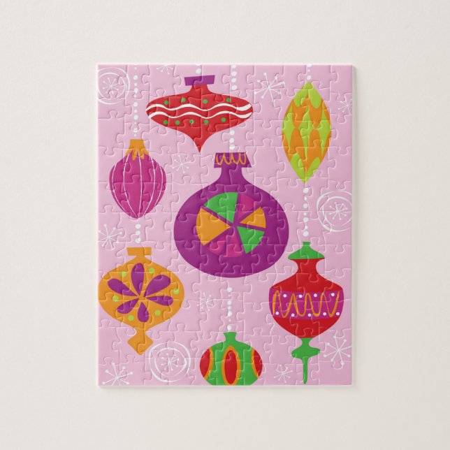 Quebra-cabeça Decoração numerosa do Natal ilustrada no diffe (Vertical)