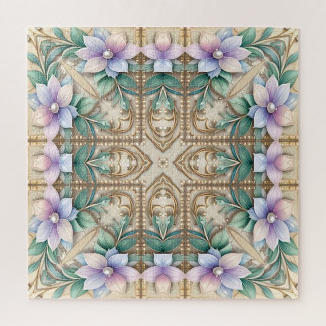 Quebra-cabeça Decorative Floral Jigsaw Puzzle (Vertical)