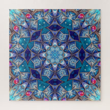 Quebra-cabeça Decorativo Azul
