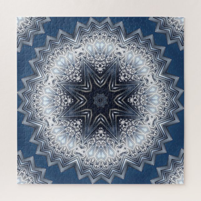 Quebra-cabeça Decorativo Azul (Vertical)