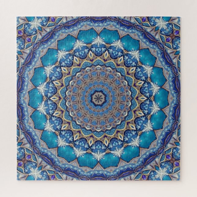 Quebra-cabeça Decorativo Azul (Vertical)