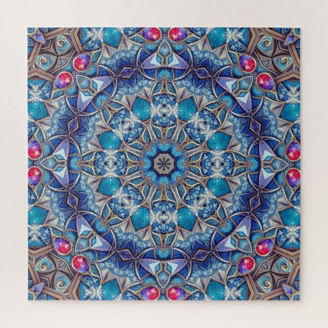 Quebra-cabeça Decorativo Azul (Vertical)
