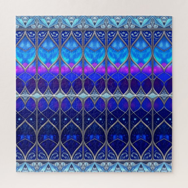 Quebra-cabeça Decorativo Azul (Vertical)