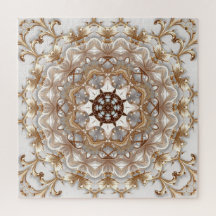 Quebra-cabeça decorativo dourado