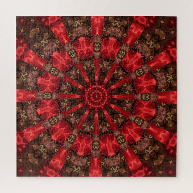 Quebra-cabeça Decorativo Vermelho (Vertical)