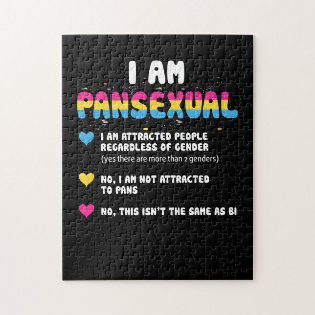 Quebra-cabeça Definição Pansexual - Orgulho gay engraçado LGBT (Vertical)