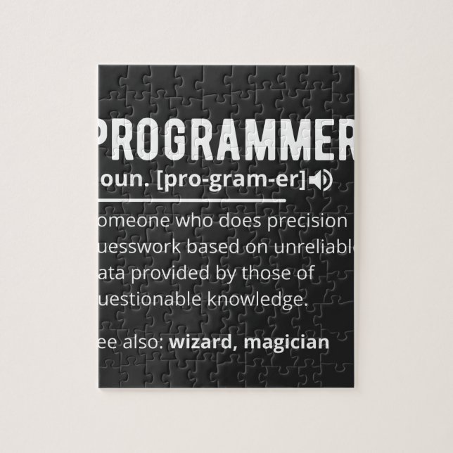 Quebra-cabeça Definição Significado de Programador de Código Des (Vertical)
