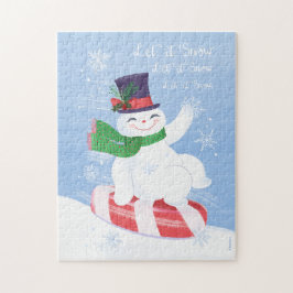 Quebra-cabeça Deixe-o Neve Snowman e Peppermint