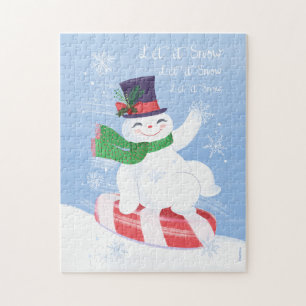 Quebra-cabeça Deixe-o Neve Snowman e Peppermint