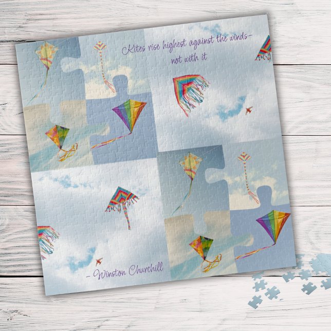 Quebra-cabeça Delaware Kites Inspirational Puzzle  (Put this Delaware Kite Flying puzzle together for perfect family fun time! Especially on vacation!)